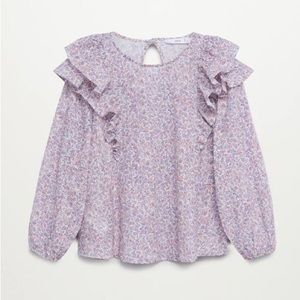 NWT Mango Printed Cotton Blouse